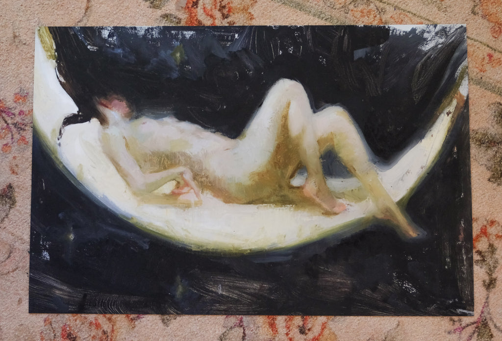 "a nap on the moon" — giclée print